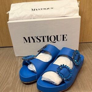Mystique Boutique Royal Blue Embellished Sandals